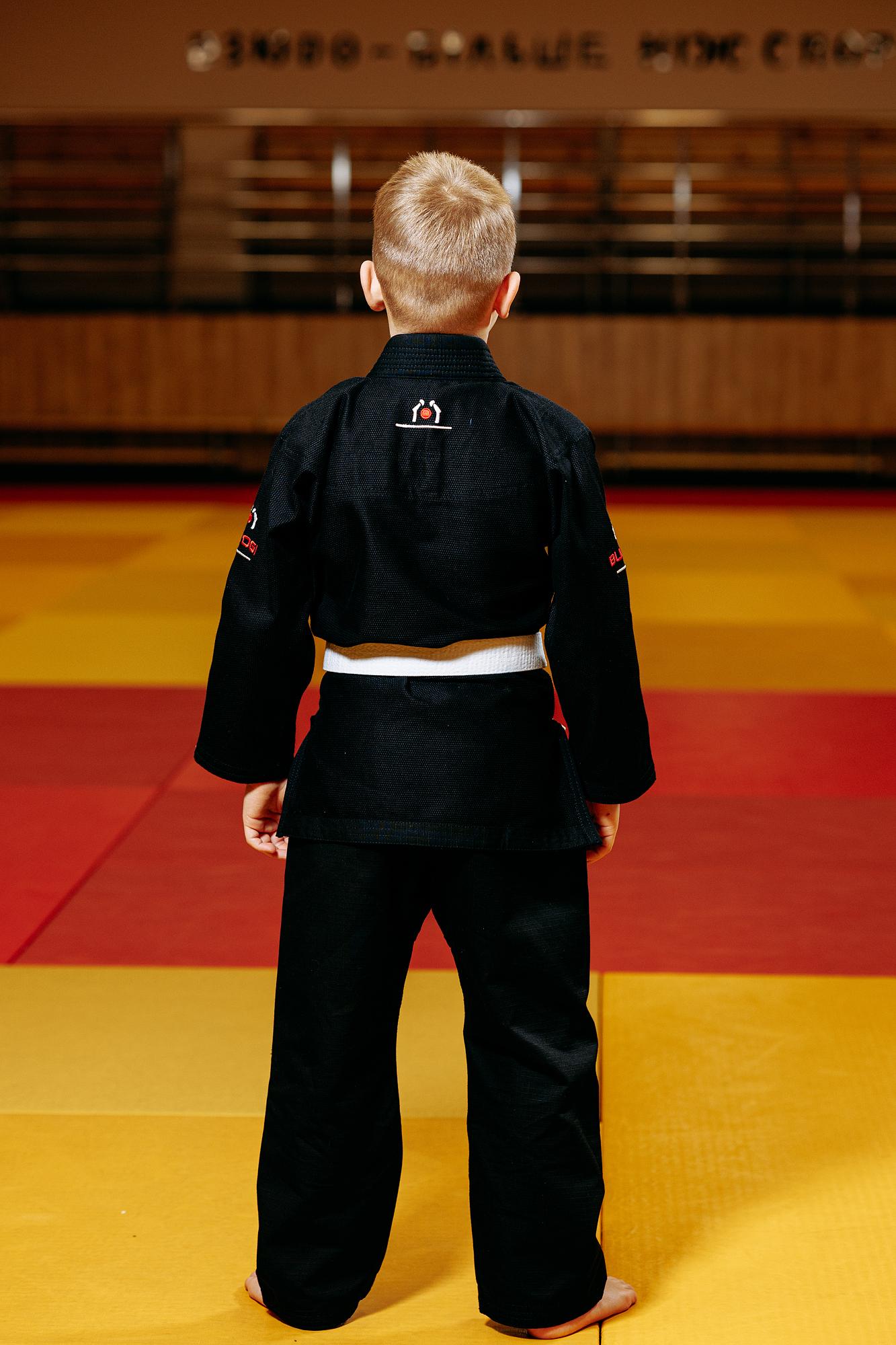 Чорне дитяче кімоно для хлопчиків, джиу-джитсу, TM BUDOGI, зріст 150 см, щільність 350 гр/м.кв. 6