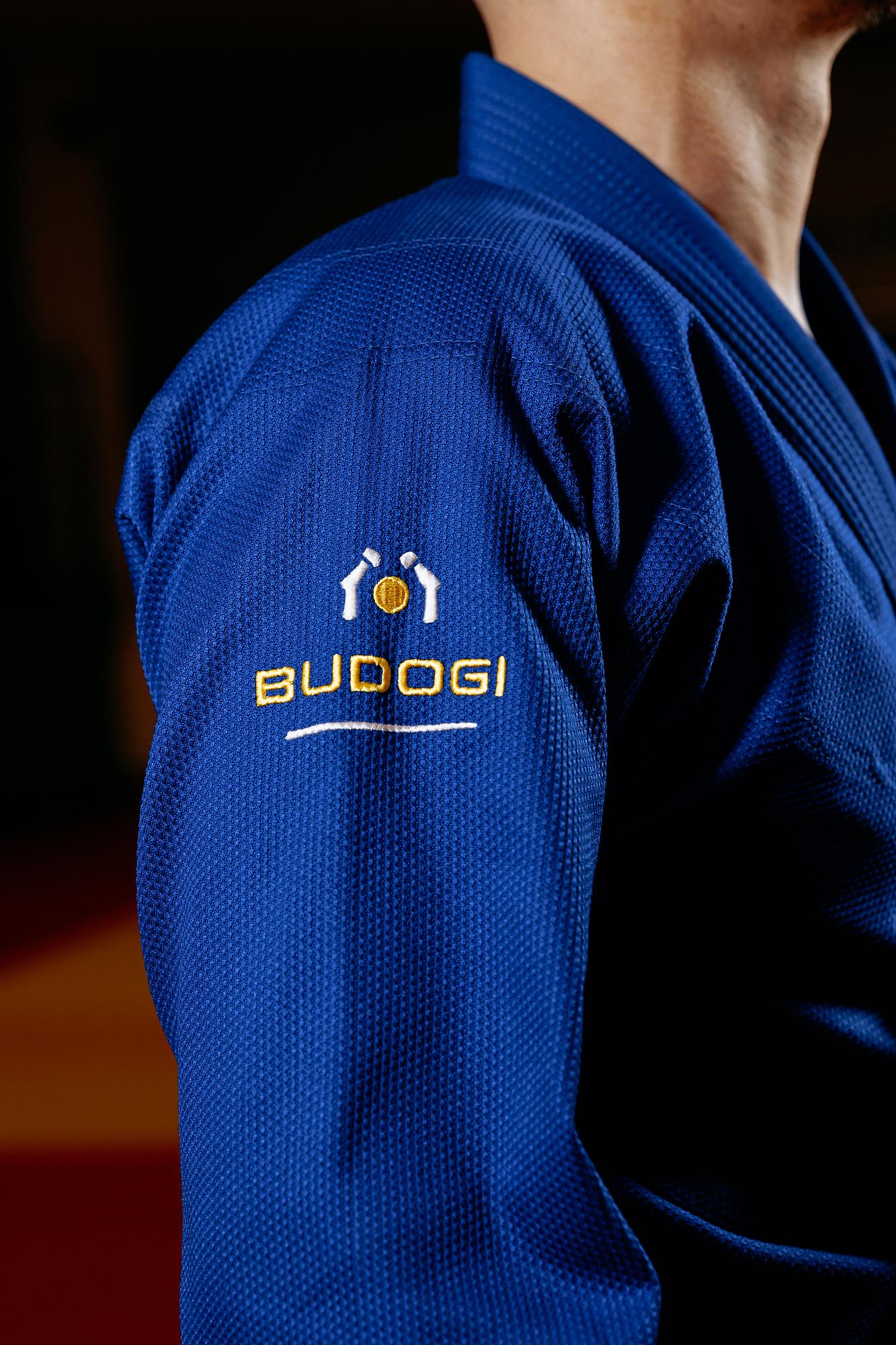 Синє кімоно для хлопців/чоловіків, джиу-джитсу, TM BUDOGI, зріст 190 см, щільність 450 гр/м.кв. 4