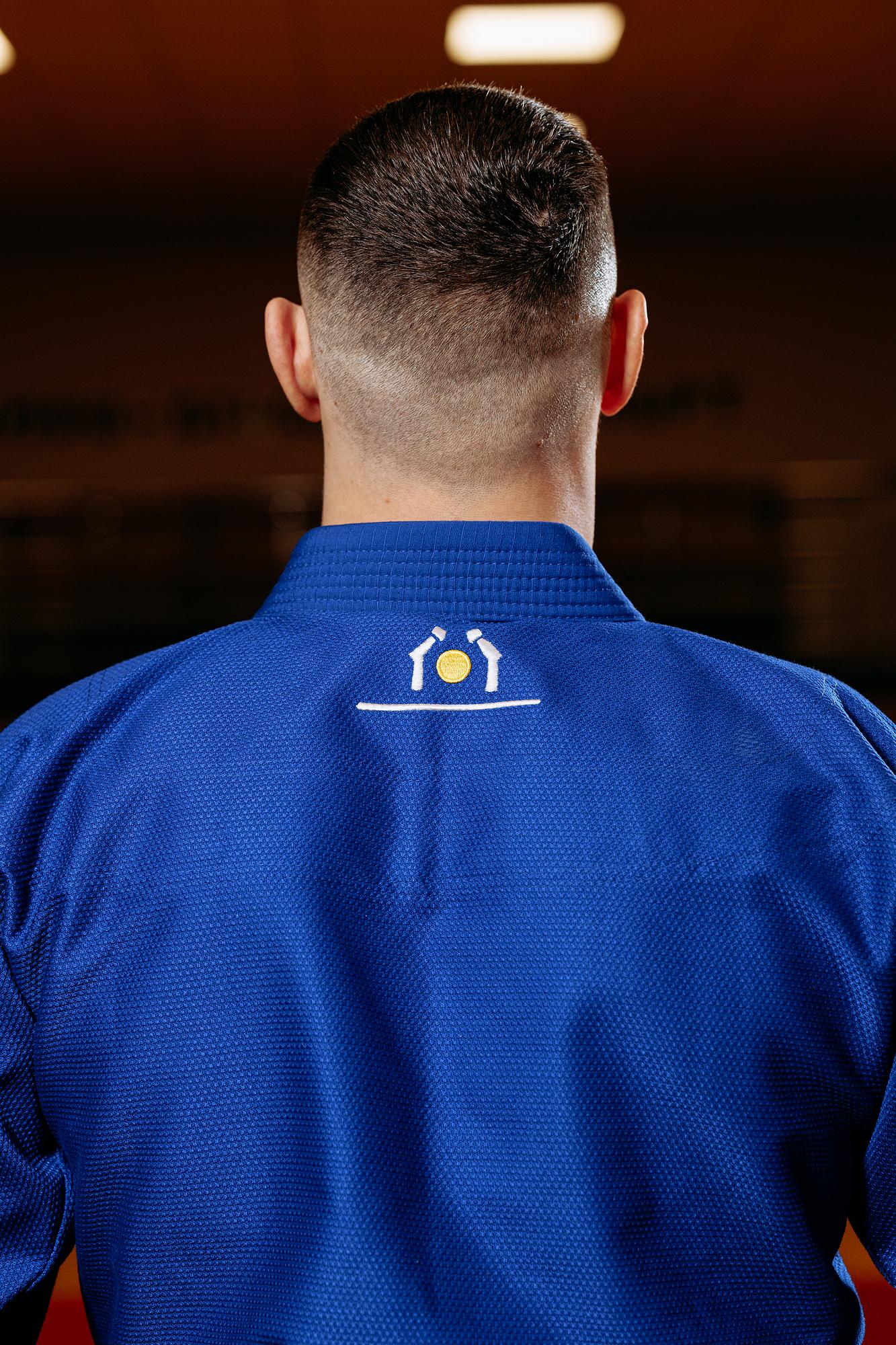 Синє кімоно для хлопців/чоловіків, джиу-джитсу, TM BUDOGI, зріст 190 см, щільність 450 гр/м.кв. 5