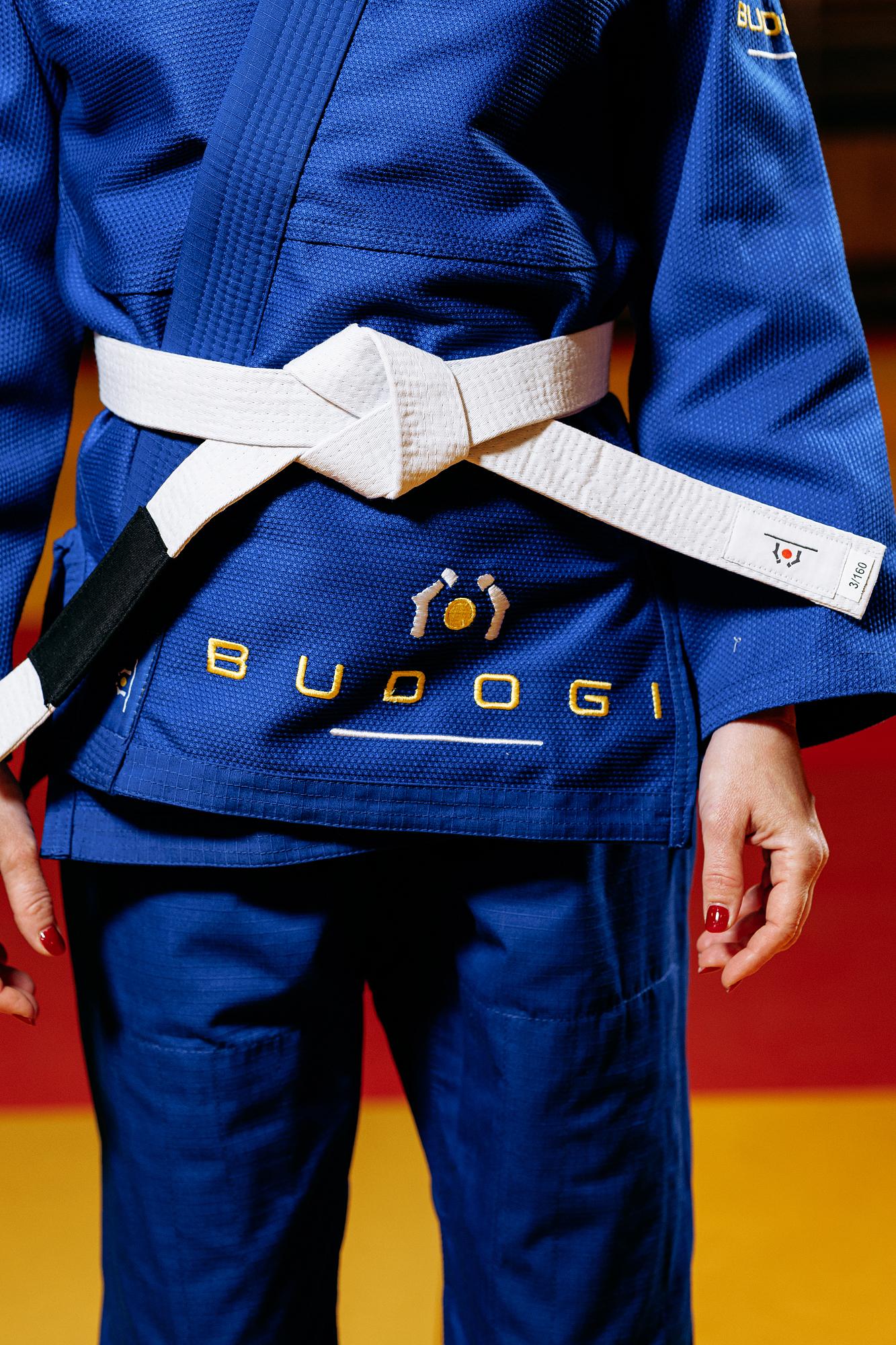 Синє кімоно для дівчат/жінок, джиу-джитсу, TM BUDOGI, зріст 190 см, щільність 450 гр/м.кв. 3