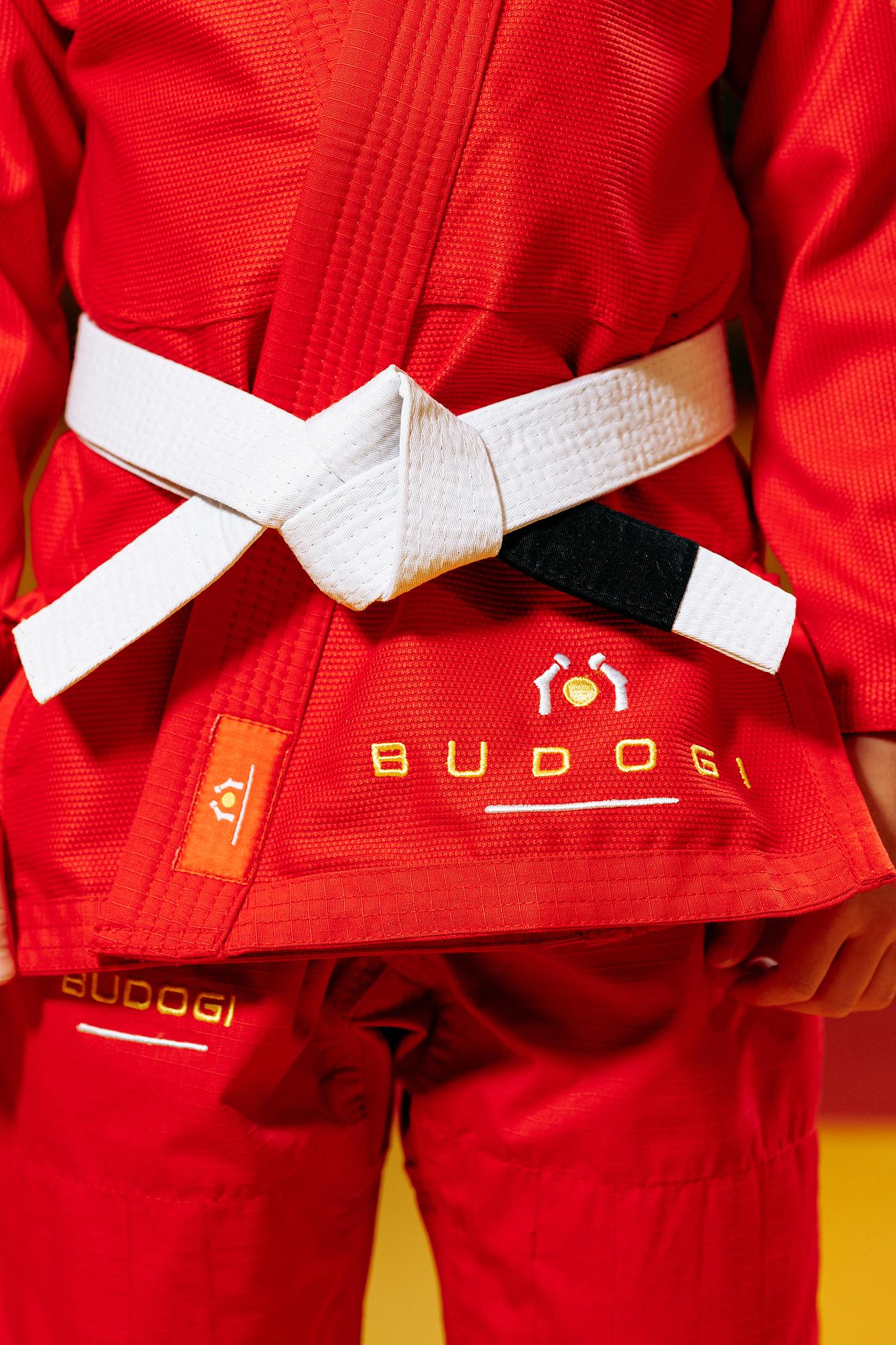 Червоне дитяче кімоно для хлопчиків, джиу-джитсу, TM BUDOGI, зріст 150 см щільність 350 гр/м.кв. 3
