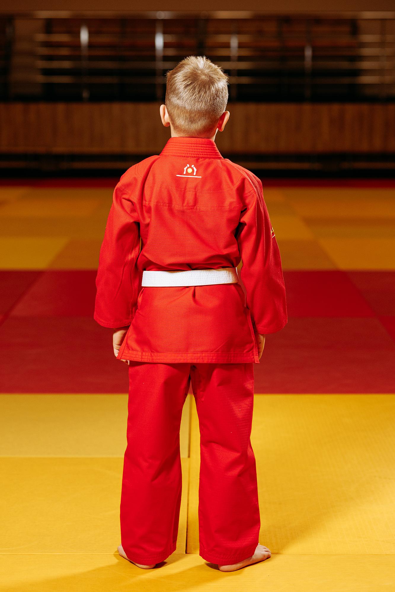 Червоне дитяче кімоно для хлопчиків, джиу-джитсу, TM BUDOGI, зріст 150 см щільність 350 гр/м.кв. 5