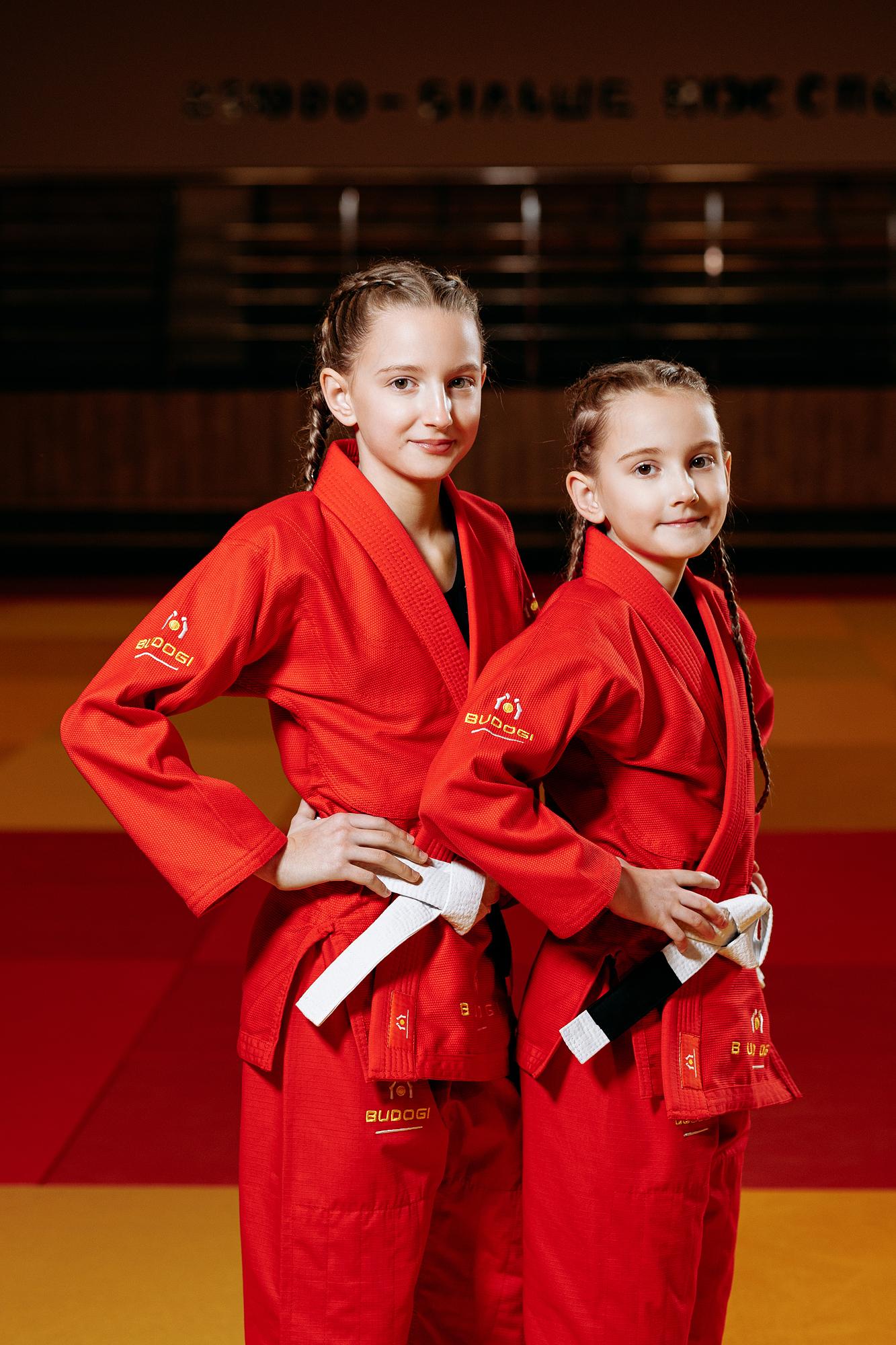 Червоне дитяче кімоно для дівчаток, джиу-джитсу, TM BUDOGI, зріст 150 см, щільність 350 гр/м.кв. 7