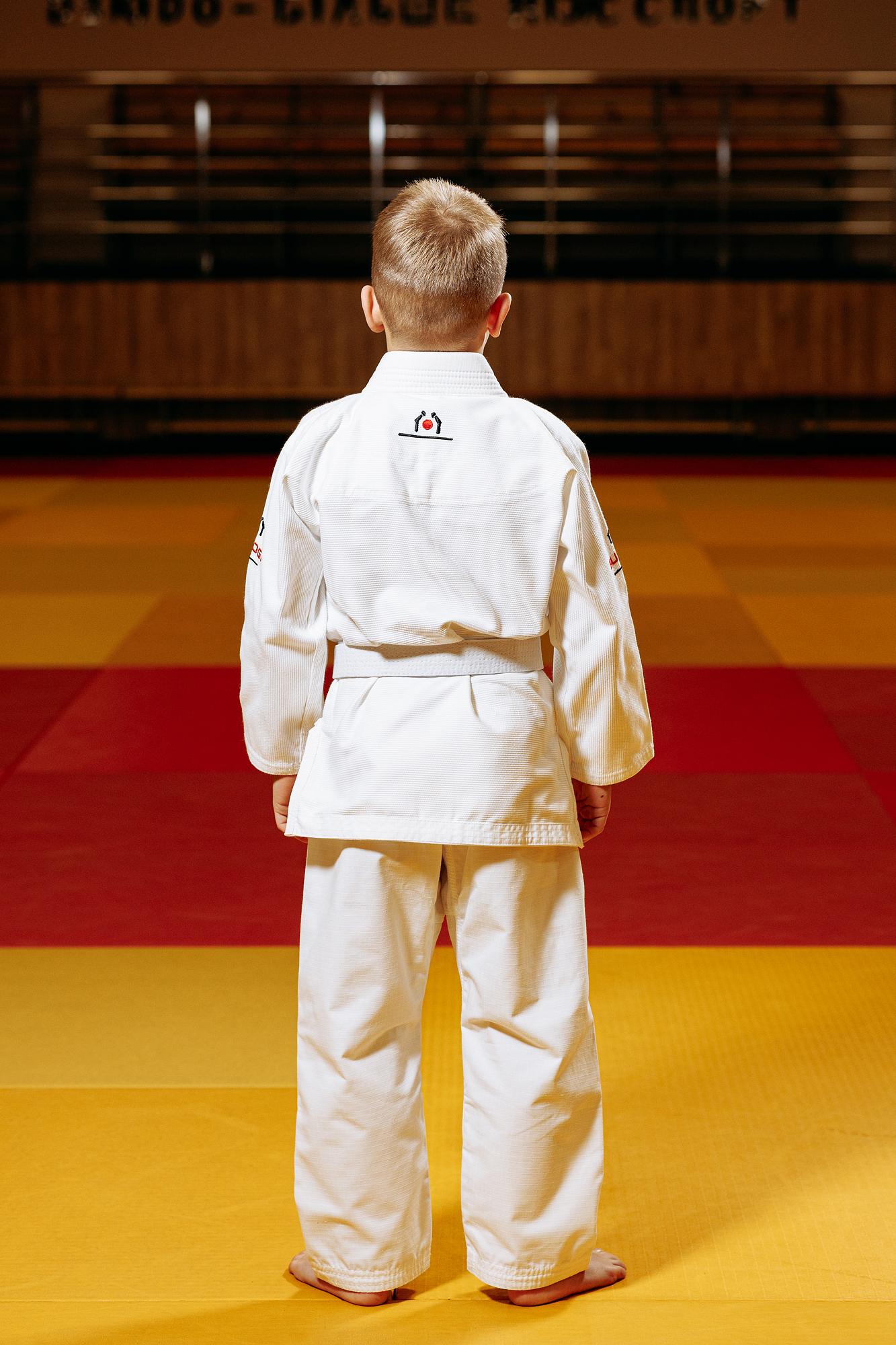 Біле дитяче кімоно для хлопчиків, джиу-джитсу, TM BUDOGI, зріст 120 см, щільність 350 гр/м.кв. 5