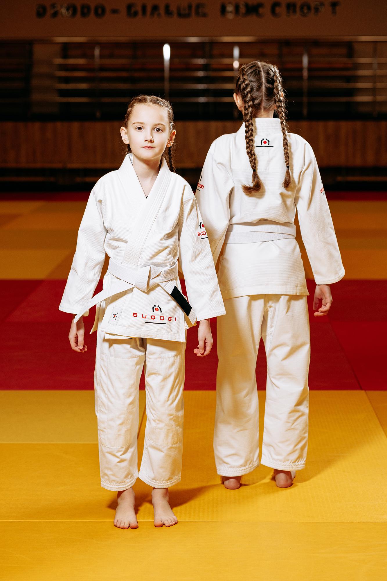 Біле дитяче кімоно для дівчаток, джиу-джитсу, TM BUDOGI, зріст 120 см, щільність 350 гр/м.кв. 3