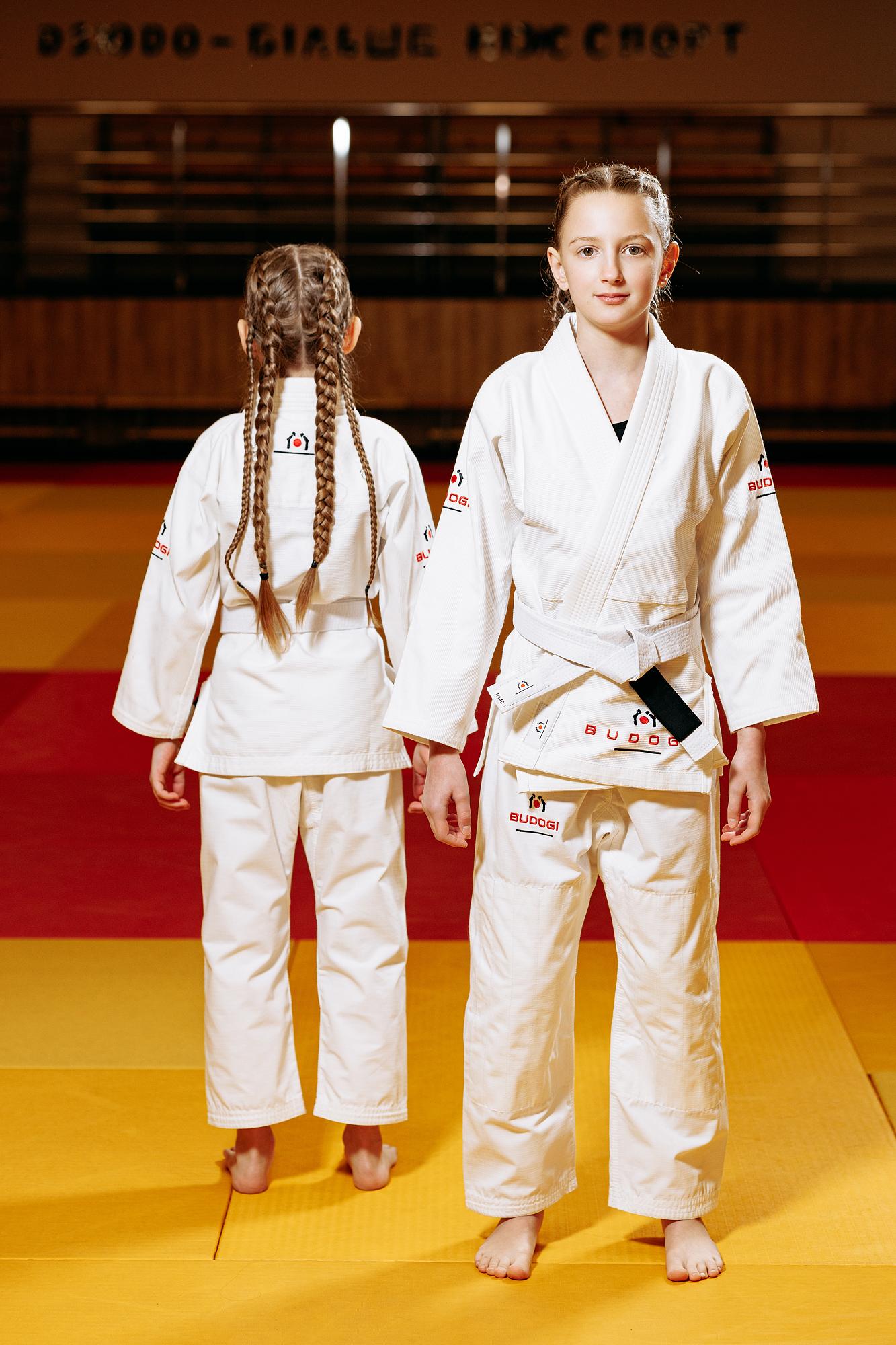 Біле дитяче кімоно для дівчаток, джиу-джитсу, TM BUDOGI, зріст 120 см, щільність 350 гр/м.кв. 4