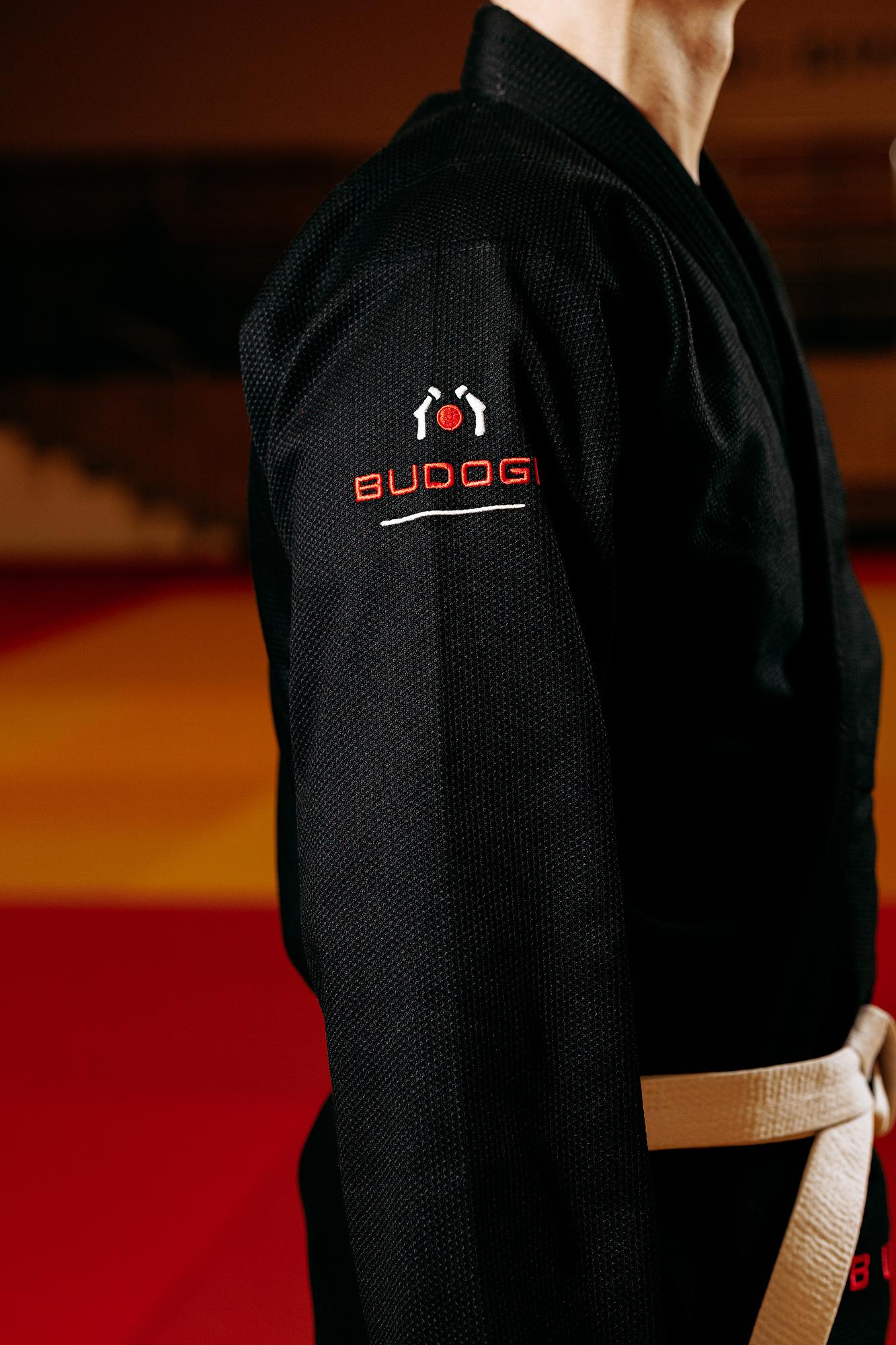 Чорне кімоно для хлопців/чоловіків, джиу-джитсу, TM BUDOGI, зріст 190 см, щільність 450 гр/м.кв. 4