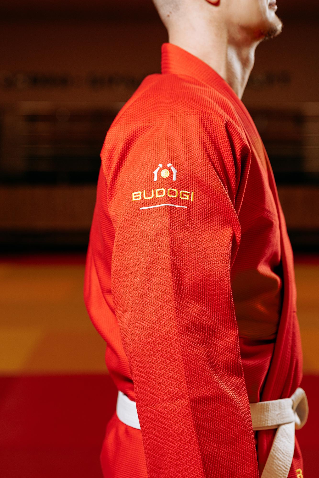 Червоне кімоно для хлопців/чоловіків, джиу-джитсу, TM BUDOGI, зріст 190 см, щільність 450 гр/м.кв. 4