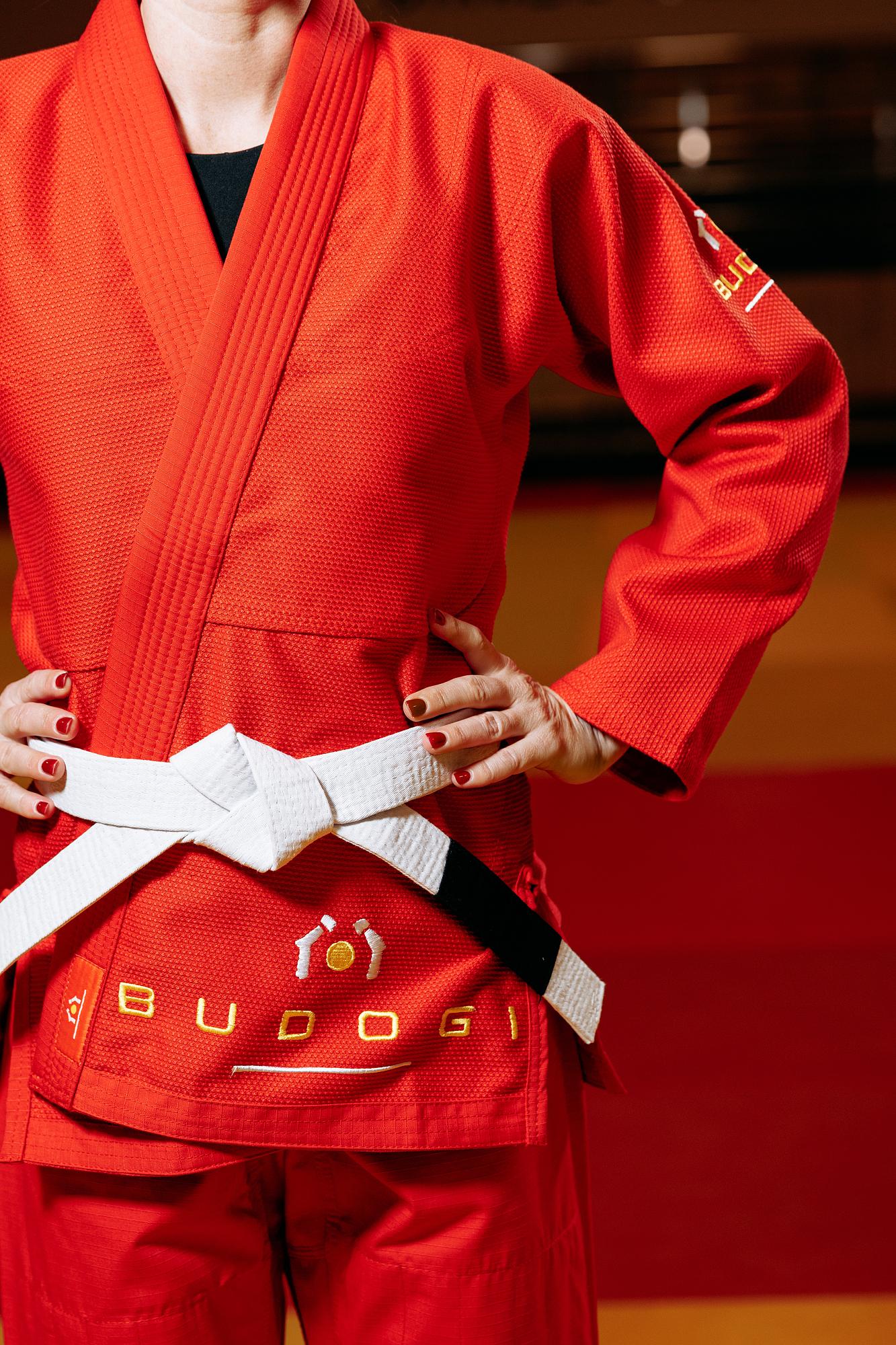 Червоне кімоно для дівчат/жінок, джиу-джитсу, TM BUDOGI, зріст 190 см, щільність 450 гр/м.кв. 3