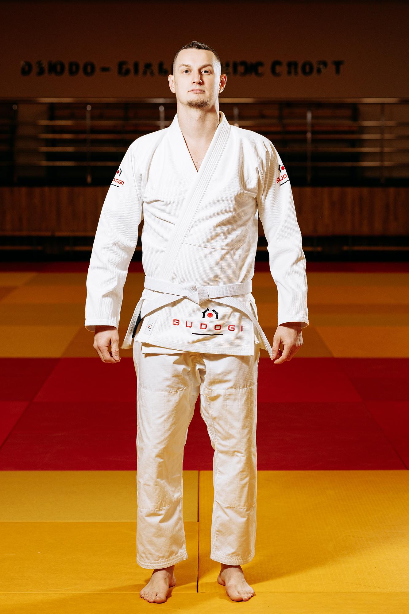 Біле кімоно для хлопців/чоловіків, джиу-джитсу, TM BUDOGI, зріст 190 см, щільність 450 гр/м.кв. 1