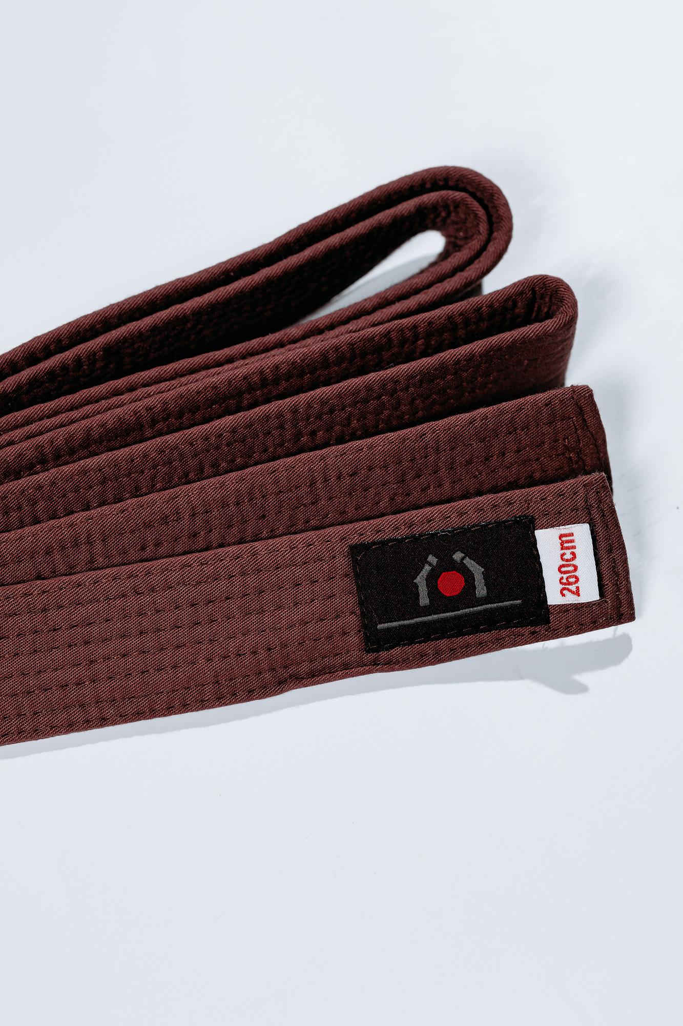 Коричневий пояс для дзюдо ТМ BUDOGI, серія PRO, довжина 240 см 2