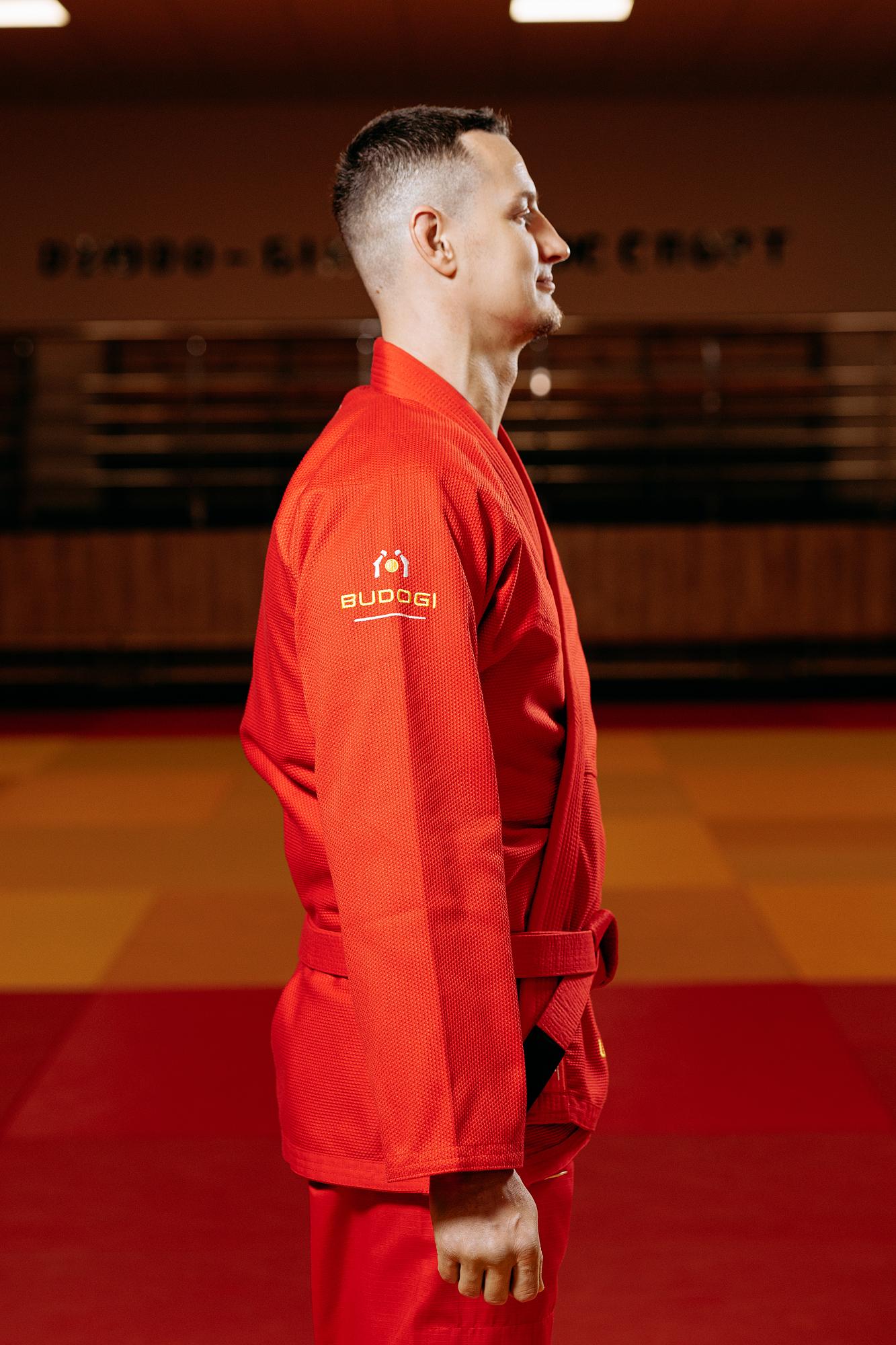 Червоне кімоно для хлопців/чоловіків, грепплінг, TM BUDOGI, зріст 190 см, щільність 450 гр/м.кв. 4