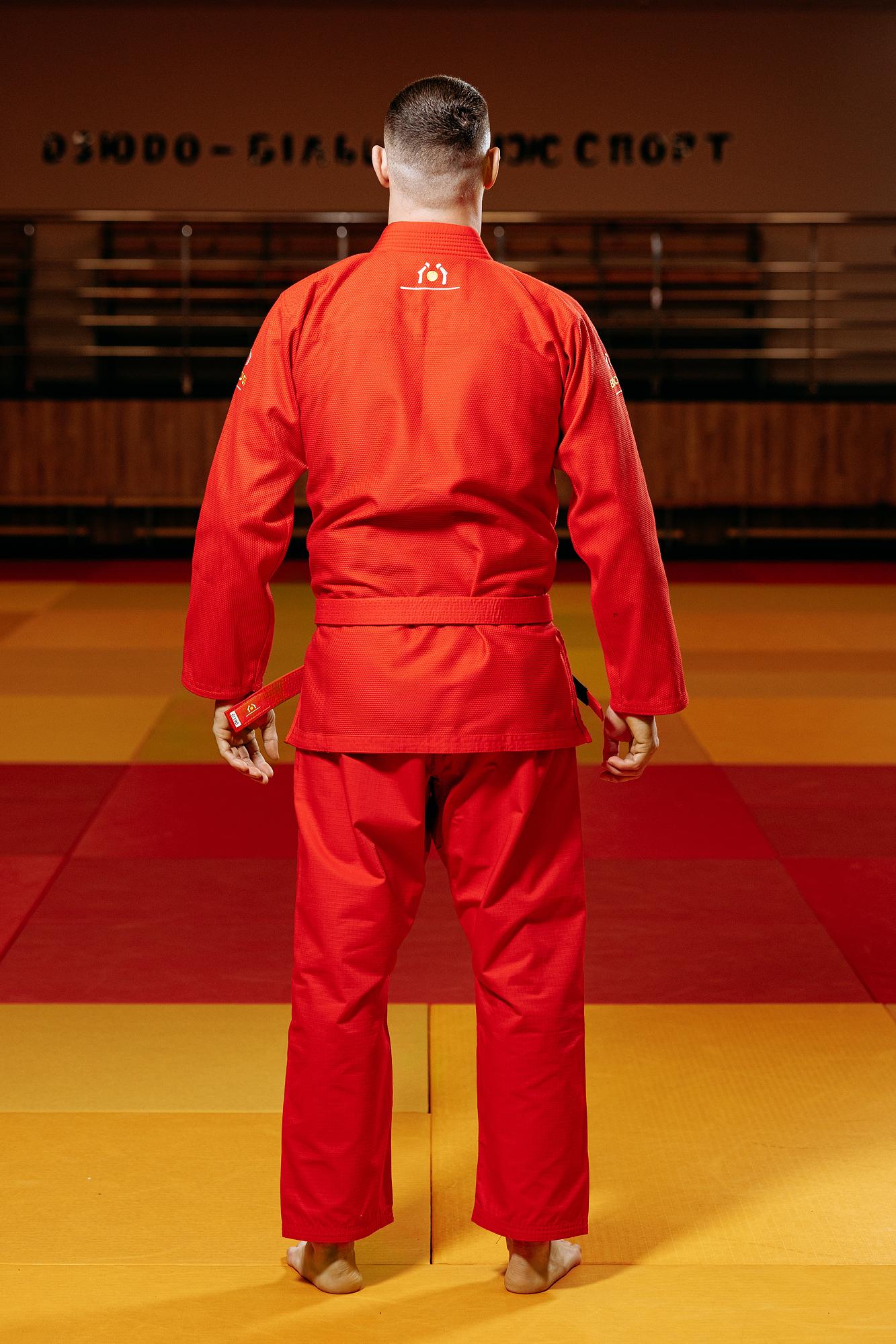 Червоне кімоно для хлопців/чоловіків, грепплінг, TM BUDOGI, зріст 190 см, щільність 450 гр/м.кв. 5