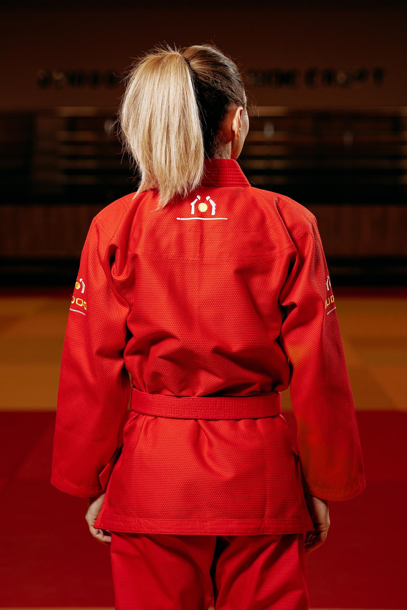 Червоне кімоно для дівчат/жінок, грепплінг, TM BUDOGI, зріст 190 см, щільність 450 гр/м.кв. 5