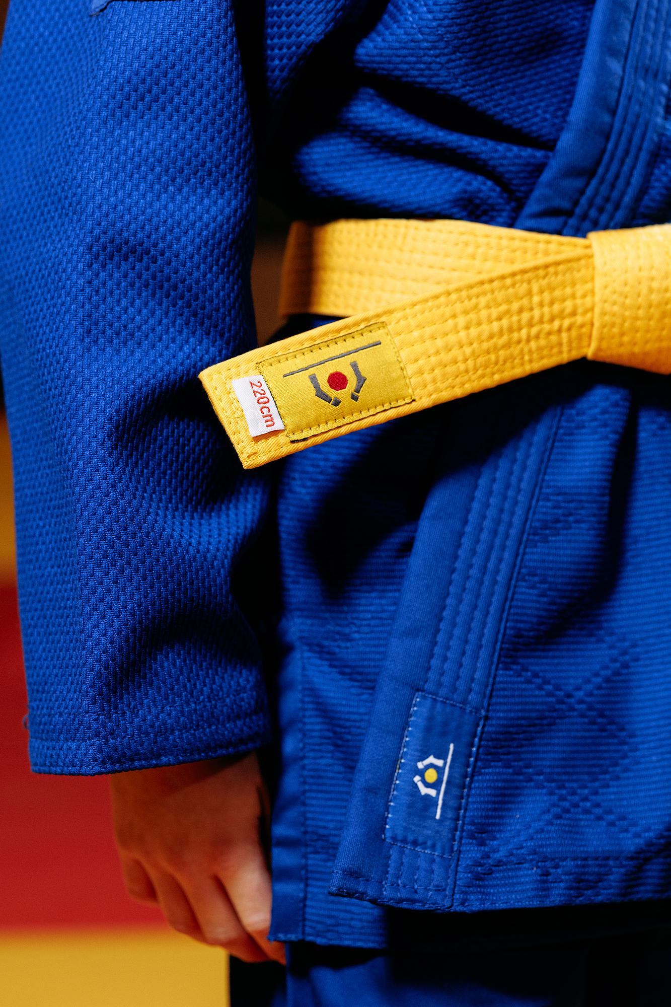 Синє дитяче кімоно для хлопчиків, дзюдо, TM BUDOGI серія BEGINNER, зріст 150 см, щільність 350 гр/м.кв. 4