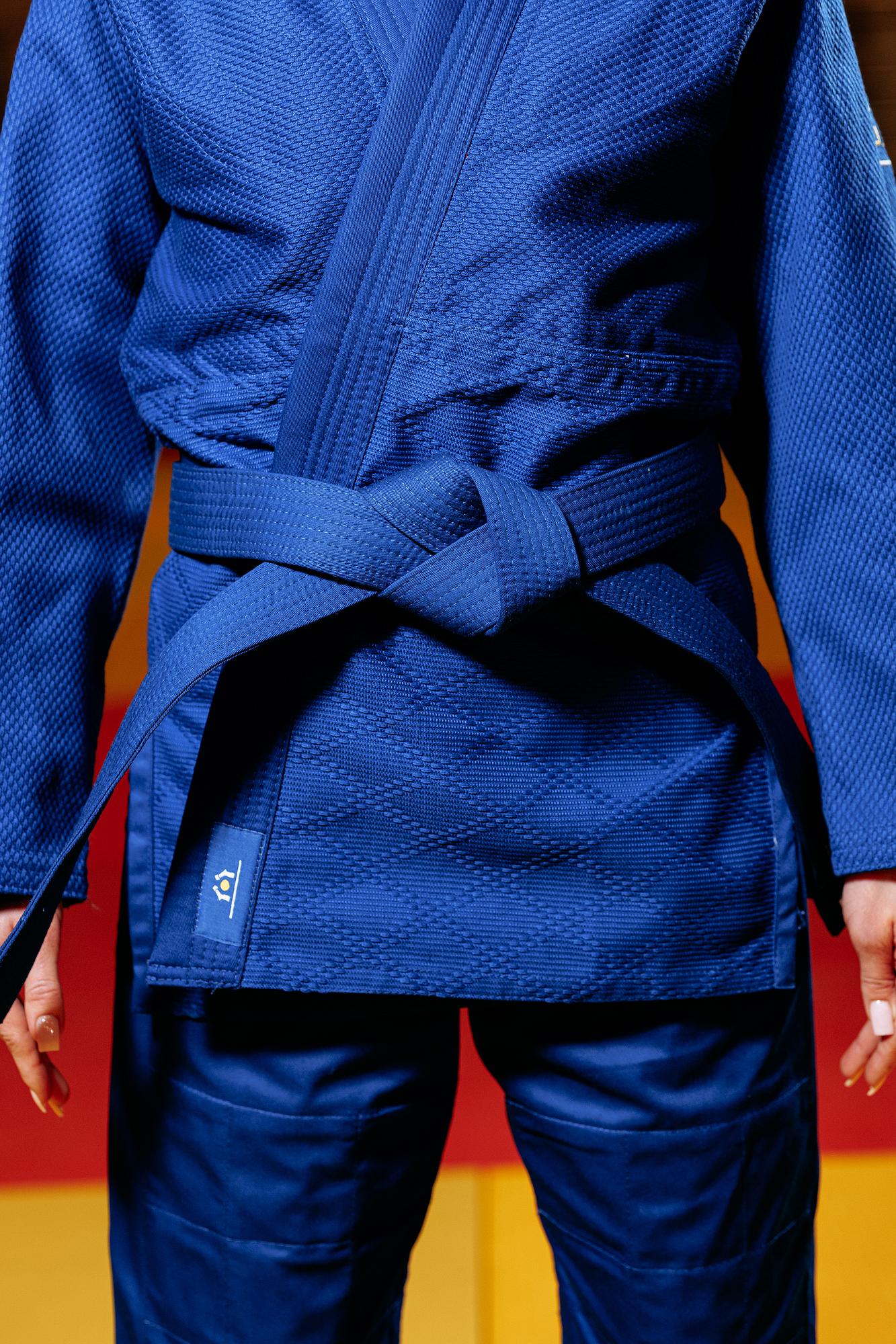 Синє кімоно для дівчат/жінок, дзюдо, TM BUDOGI серія ADVANCED, зріст 150 см, щільність 500 гр/м.кв. 3