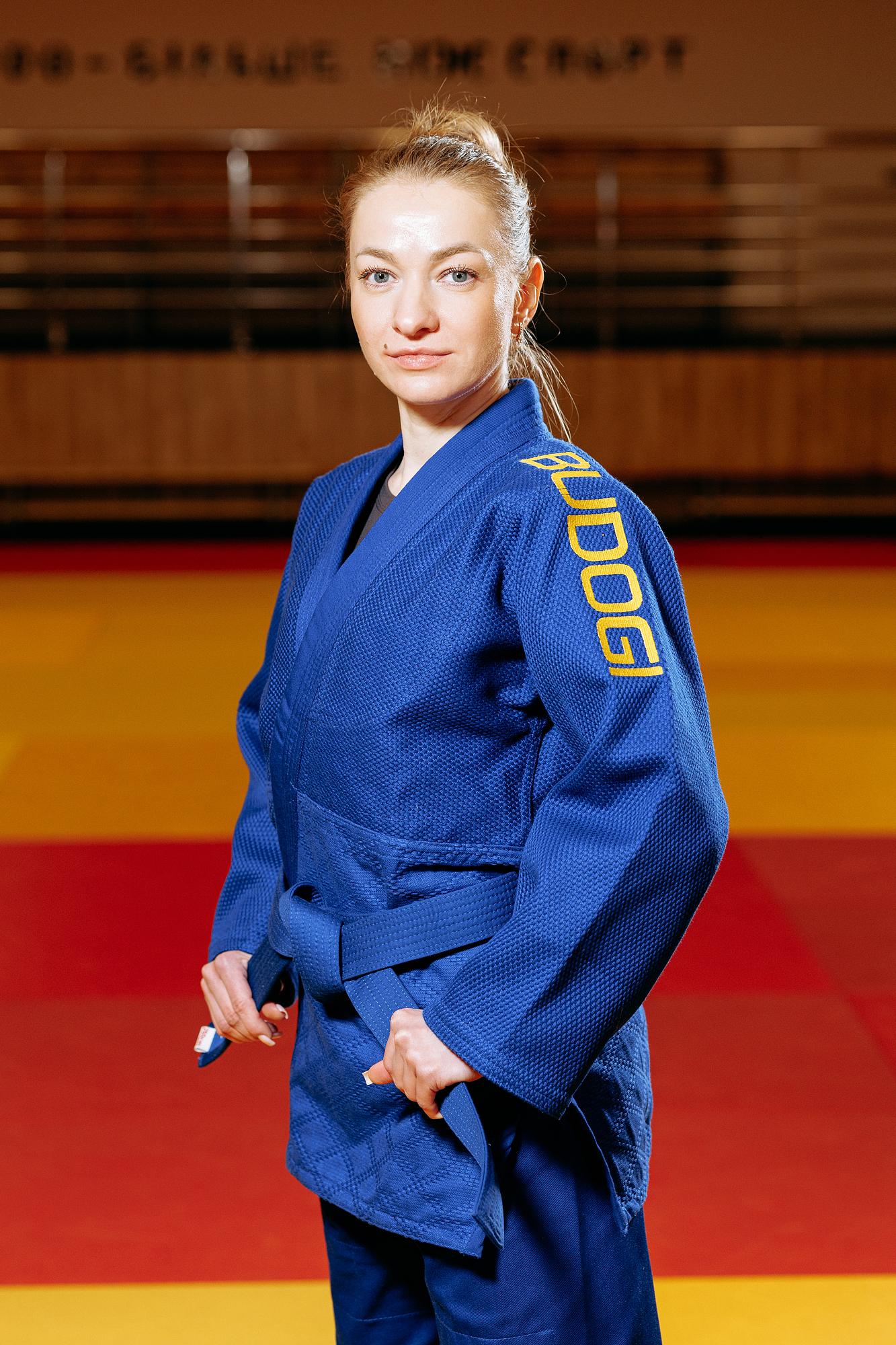 Синє кімоно для дівчат/жінок, дзюдо, TM BUDOGI серія PRO, зріст 150 см, щільність 650 гр/м.кв. 3