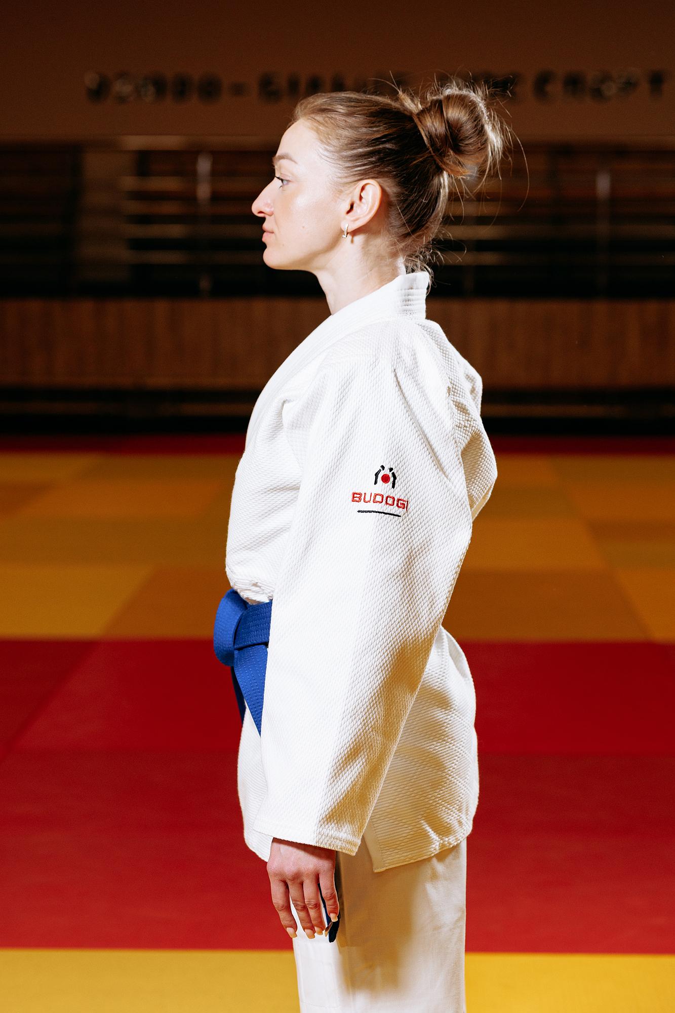 Біле кімоно для дівчат/жінок, дзюдо, TM BUDOGI серія ADVANCED, зріст 140 см, щільність 500 гр/м.кв. 4