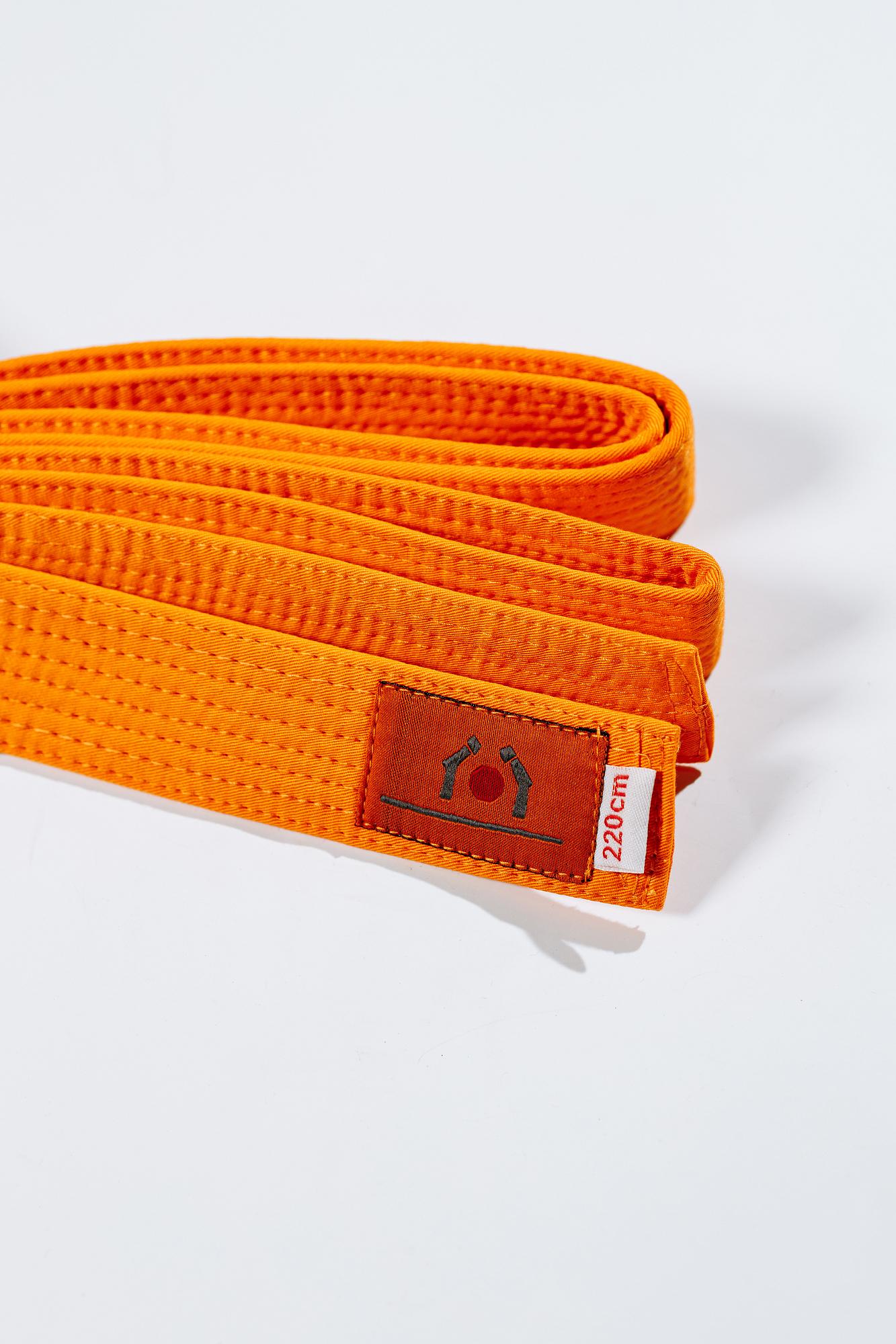 Помаранчевий/оранжевий пояс для дзюдо ТМ BUDOGI, серія ADVANCED, довжина 300 см 2