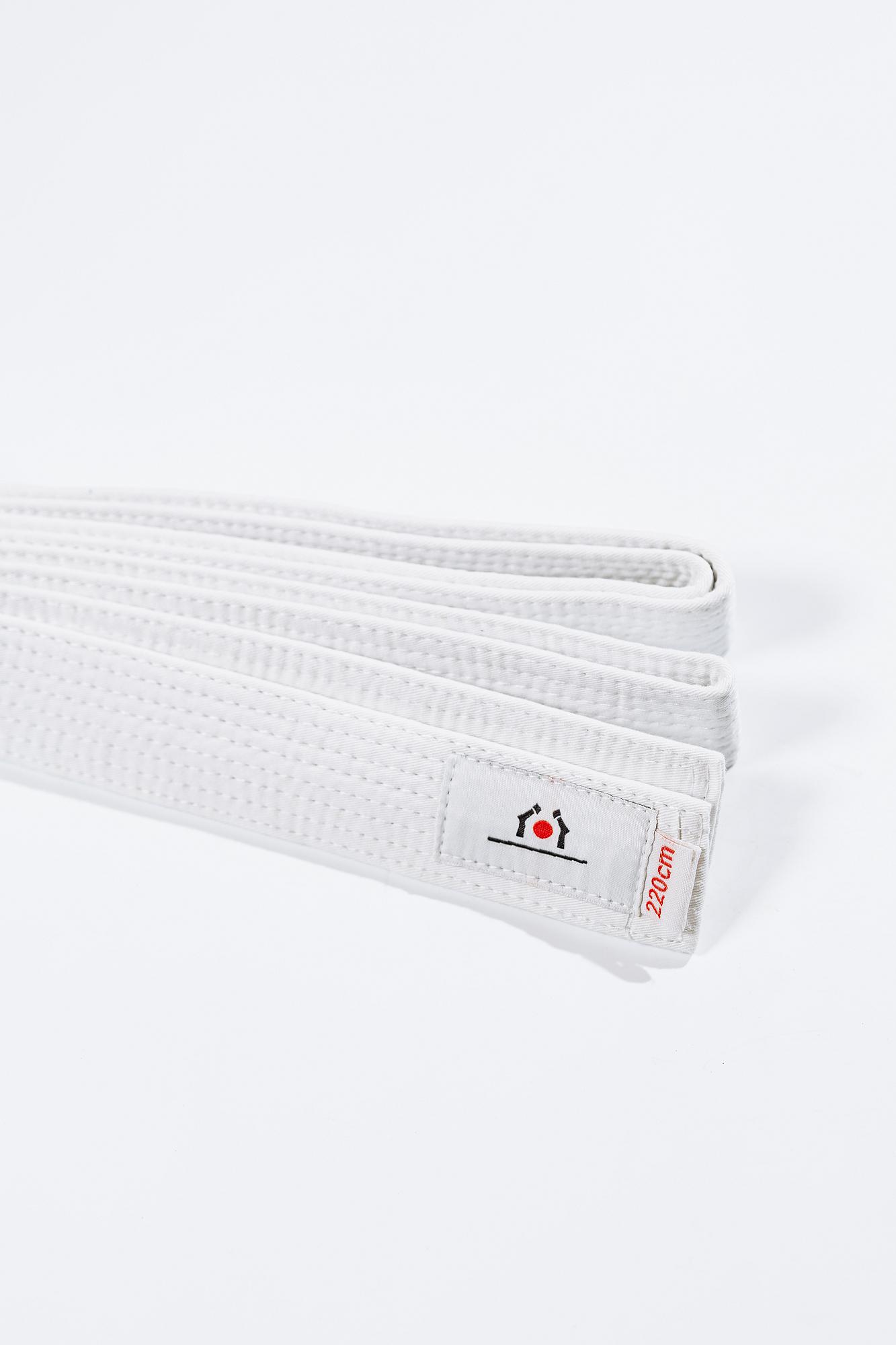 Білий пояс для дзюдо ТМ BUDOGI, серія BEGINNER, довжина 220 см 2