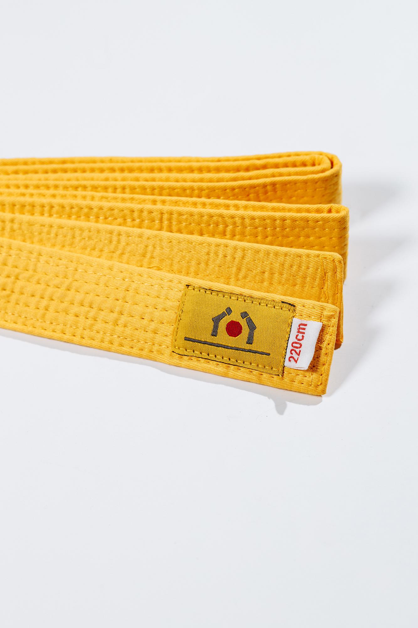 Жовтий пояс для дзюдо ТМ BUDOGI, серія ADVANCED, довжина 300 см 2